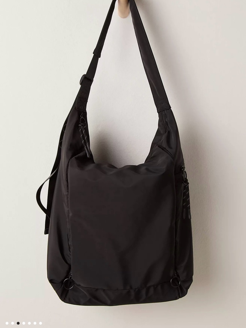 Free People No Time Zones Carryall Tote Black